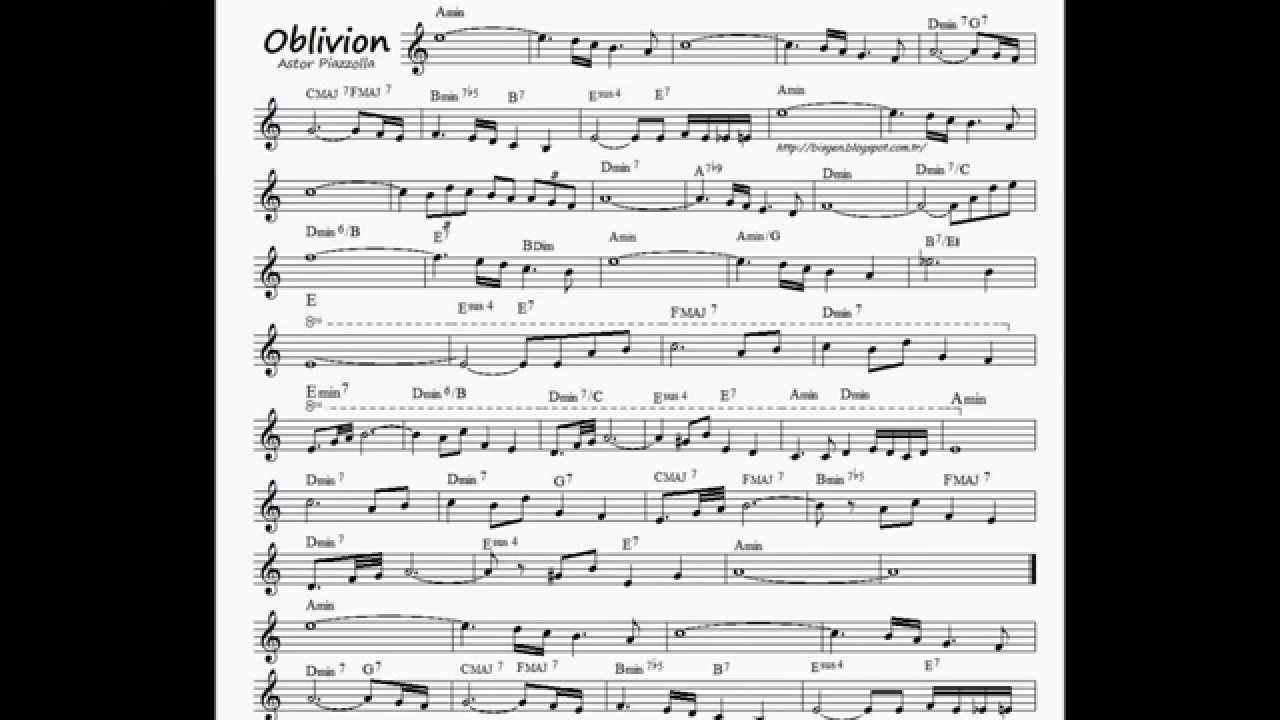 piazzolla oblivion sheet music guitar .pdf